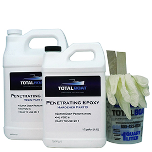 TotalBoat FixWood Epoxy Putty 2-Quart Kit for Wood Rot Repair